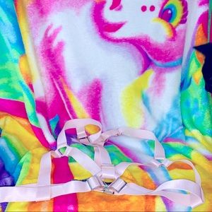 TEALE COCO BONDAGE BRA elastic baby pink choker